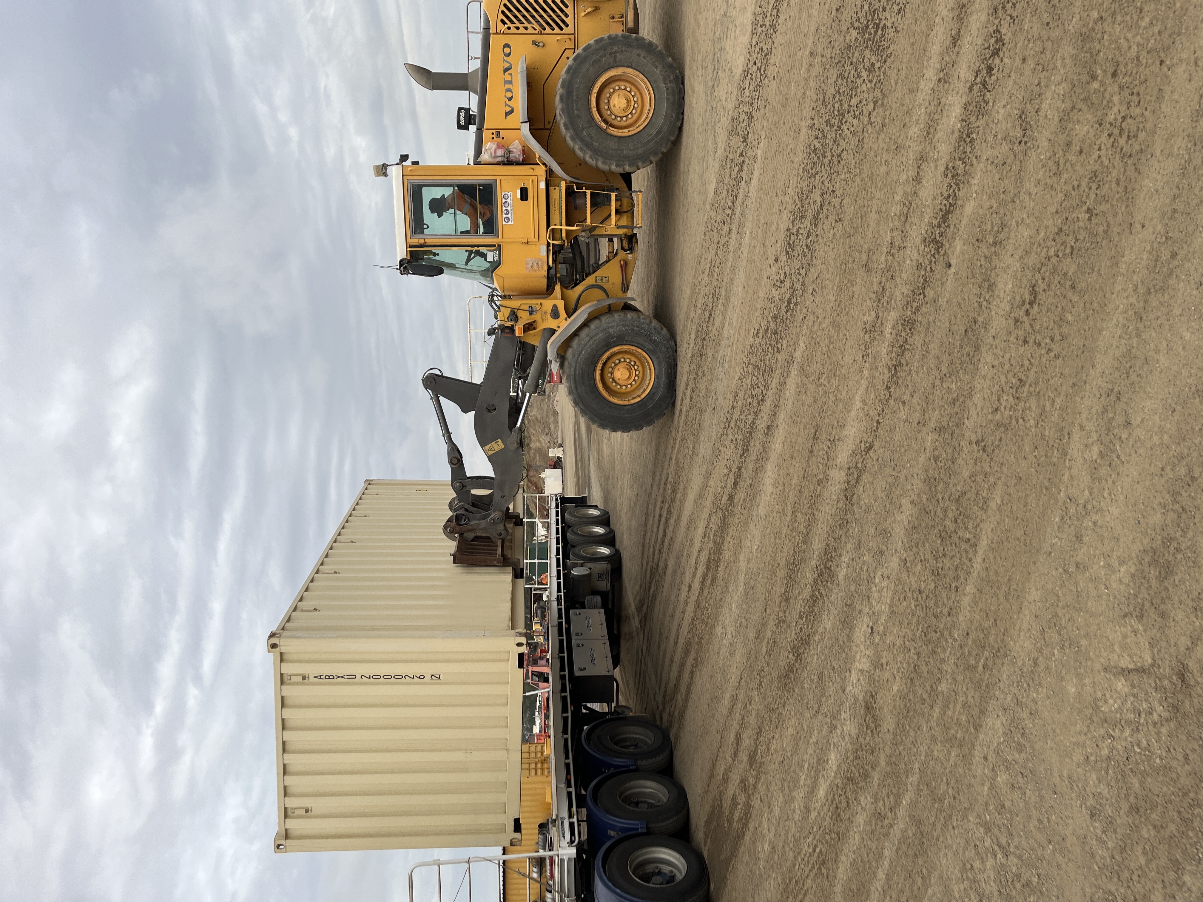 20ft Shipping Container held by a forklift