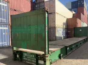40' Flat Rack Shipping Container (With Collapsible Ends)