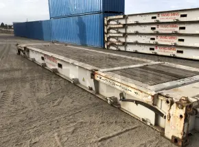 40' Flat Rack Shipping Container (With Collapsible Ends)