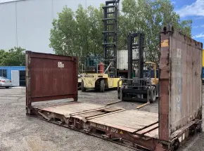 20' Flat Rack Shipping Container (With Collapsible Ends)