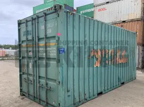 20' High Cube Bulker Shipping Container (Steel Floor With Roof Hatches, 2 Pallets Wide)