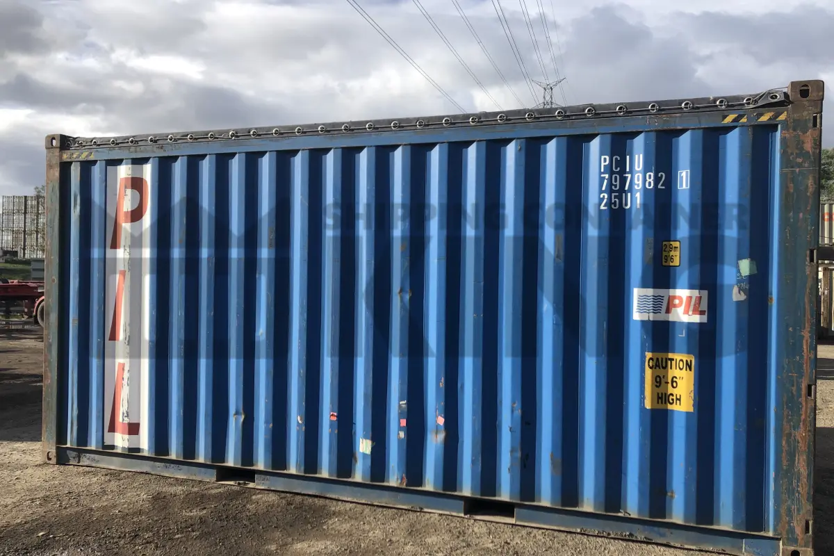 20' High Cube Open Top Shipping Container (Tarp And Bows)