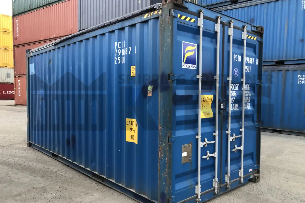 20' High Cube Open Top Shipping Container (Tarp And Bows)