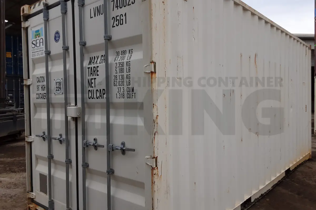 20' High Cube Shipping Container (With Tie Rails)