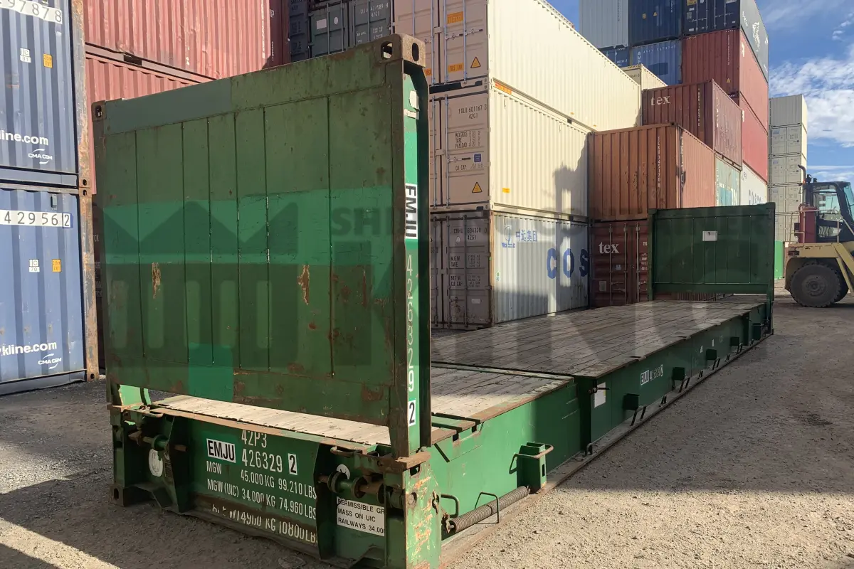 40' Flat Rack (With Collapsible Ends)