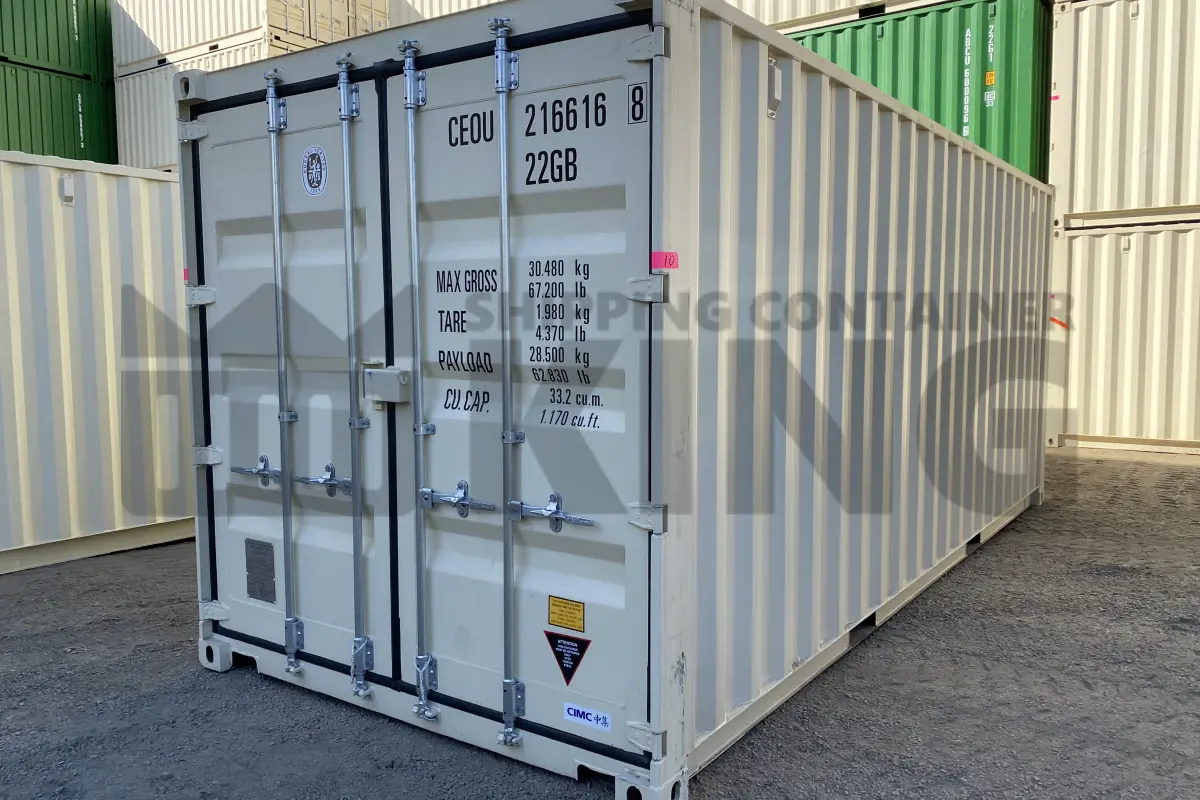20' Standard Height Steel Container (Doors One End)