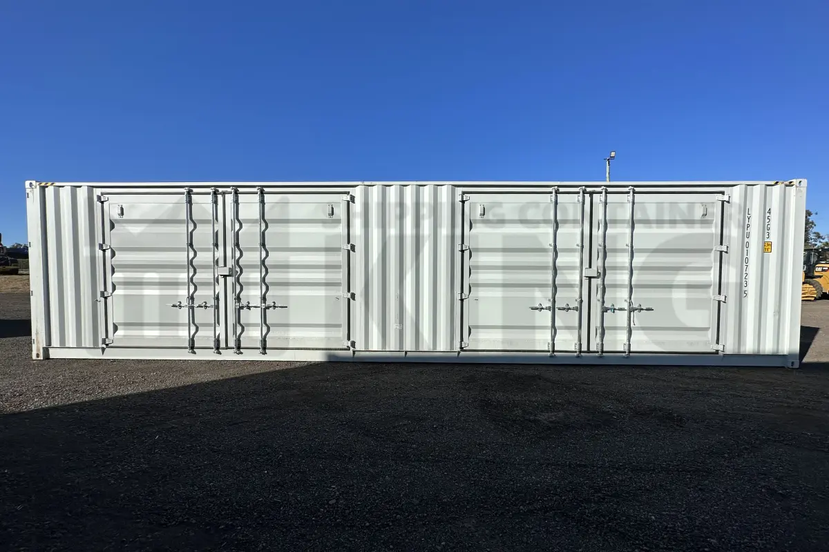 40' High Cube Partial Side Opening Shipping Container (2 Sets Of Side Opening Doors)