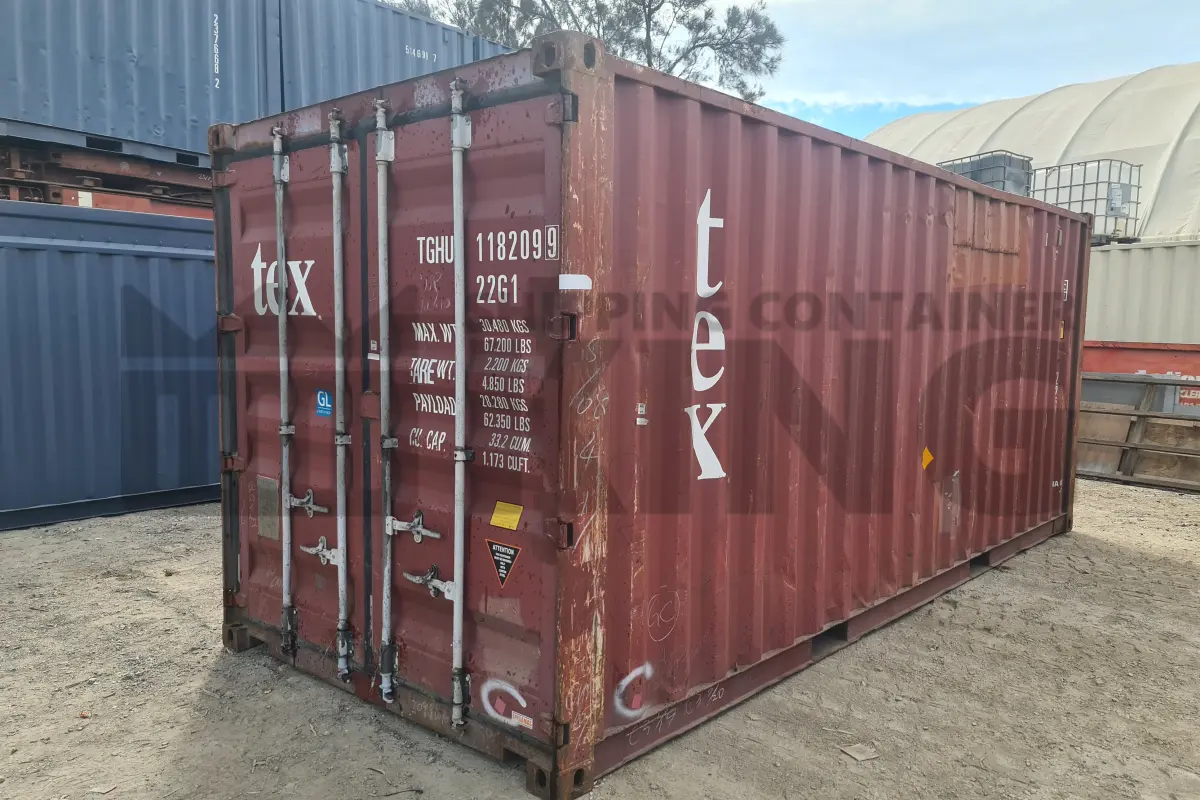 20' Standard Height Steel Container (Doors One End)