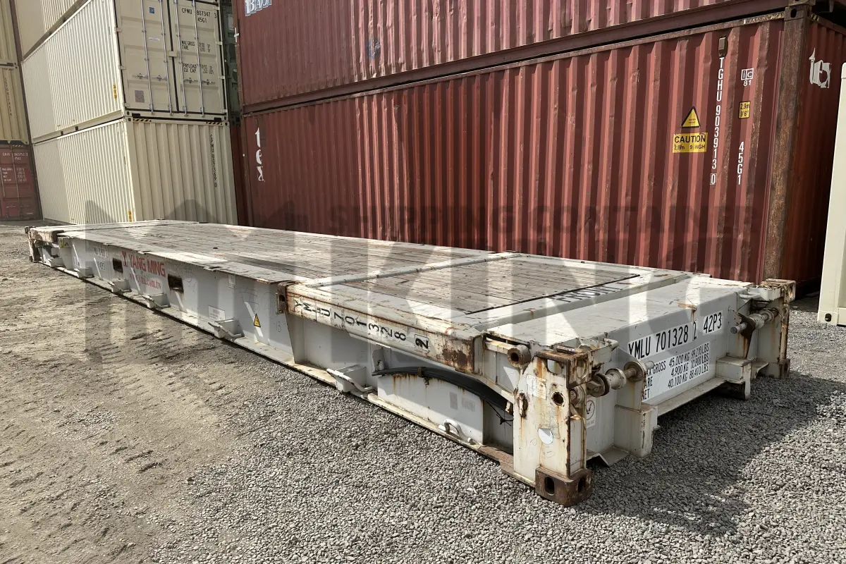 40' Flat Rack Shipping Container (With Collapsible Ends)