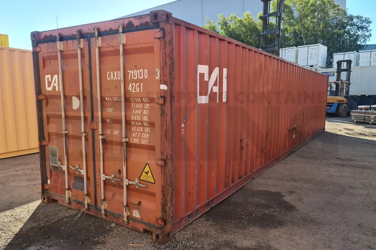 40' Standard Height Steel Container (Doors One End)