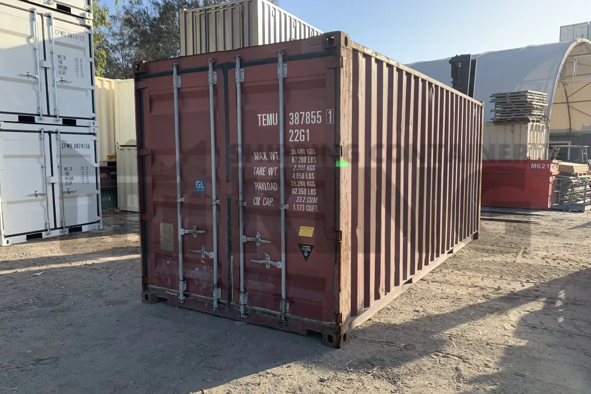 20' Standard Height Steel Container (Doors One End)
