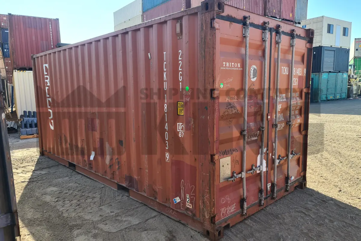 20' Standard Height Steel Container (Doors One End)