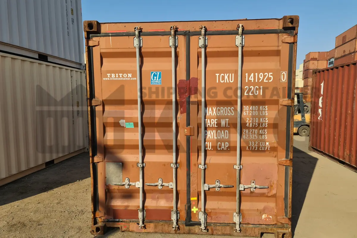 20' Standard Height Steel Container (Doors One End)