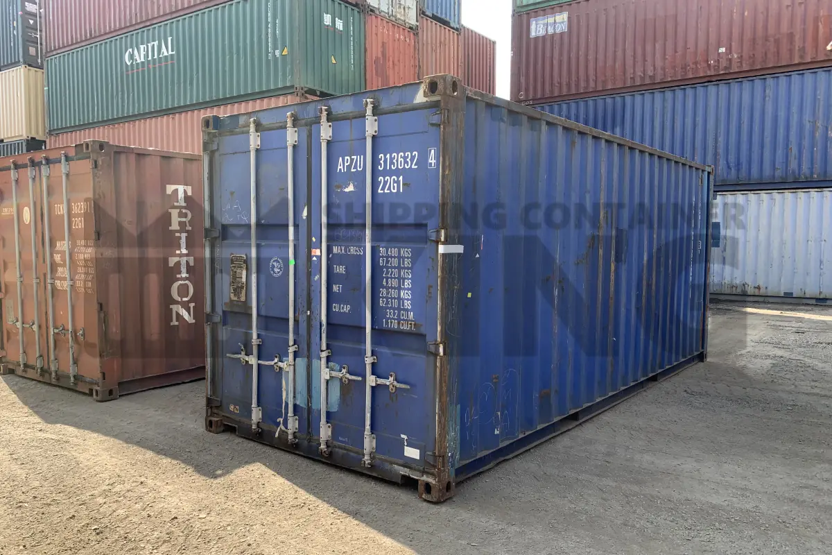 20' Standard Height Steel Container (Doors One End)