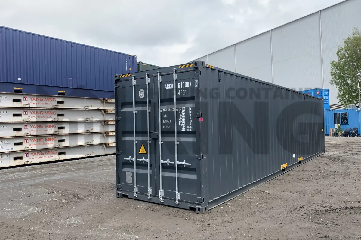 40' High Cube Steel Floor Container (Doors One End)