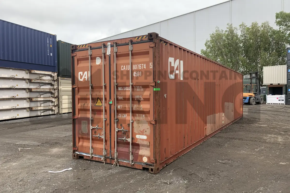 40' High Cube Steel Container (Doors One End)