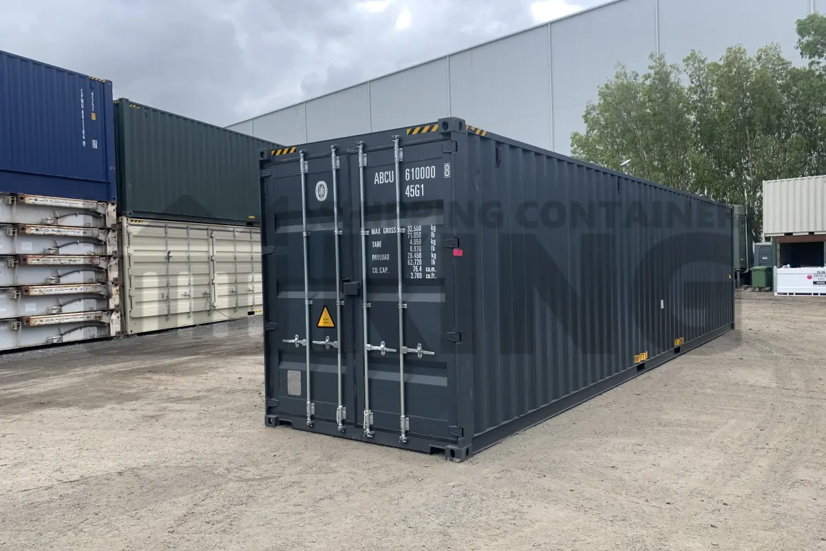 40' High Cube Steel Floor Container (Doors One End)