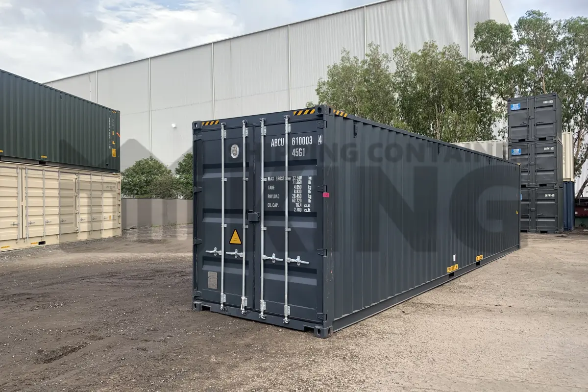 40' High Cube Steel Floor Container (Doors One End)