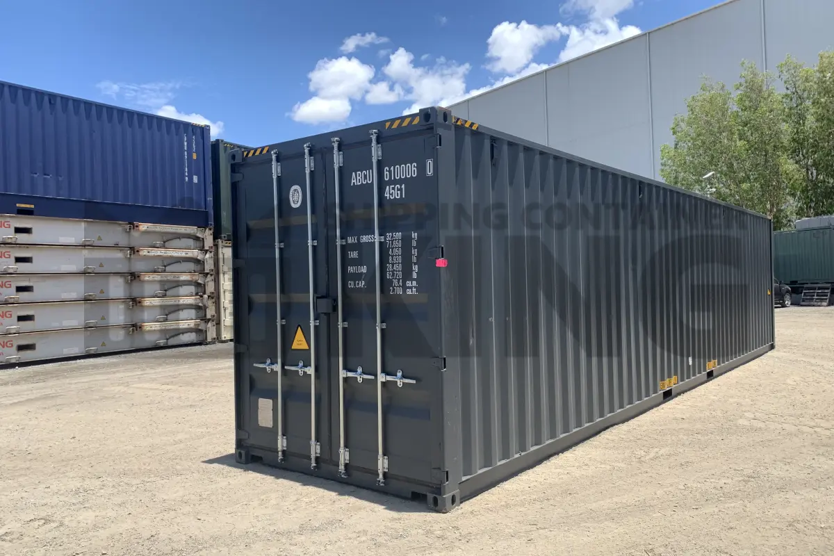 40' High Cube Steel Floor Container (Doors One End)
