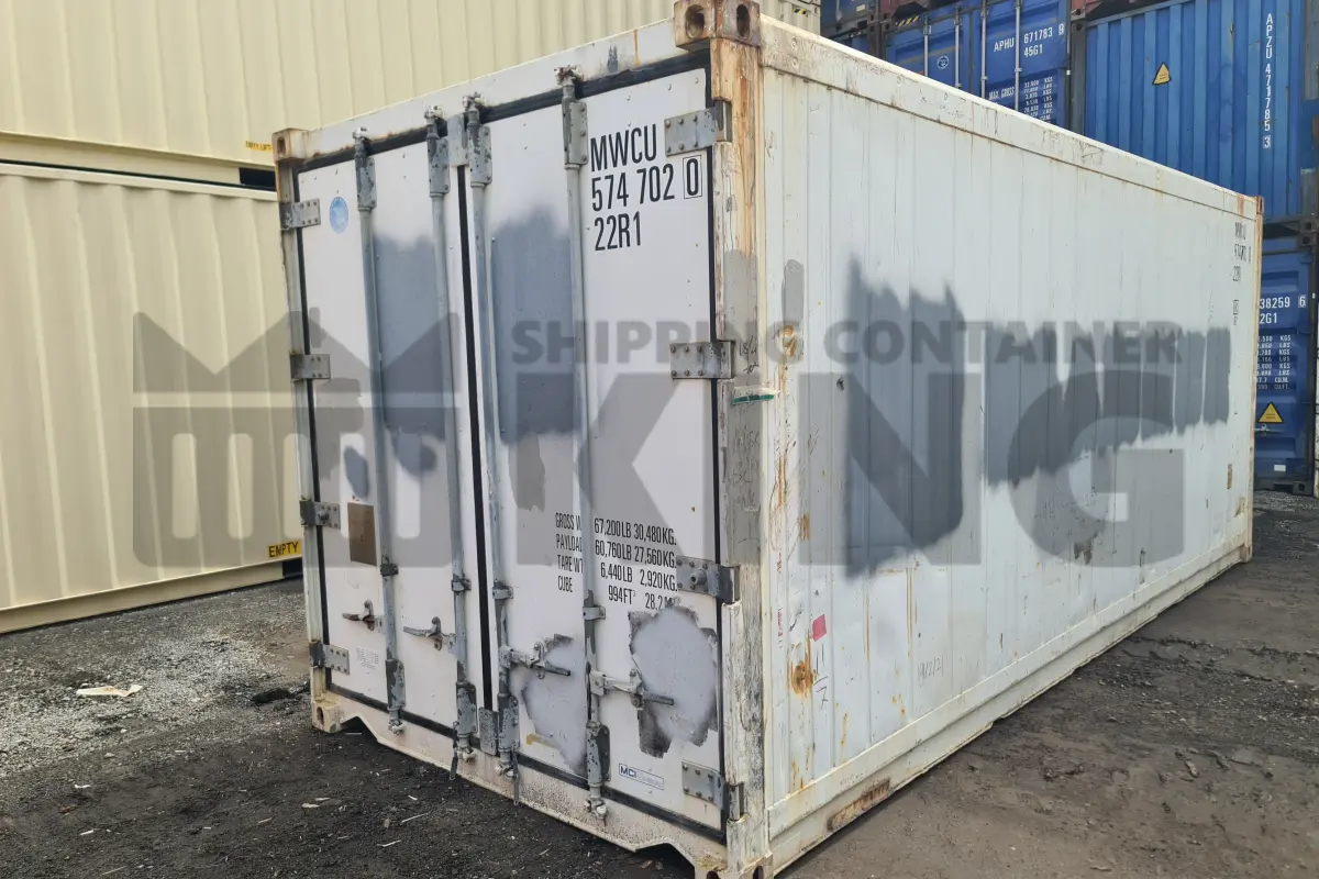 20' Standard Height Refrigerated "Reefer" Shipping Container (Non-Operational, Machinery In)