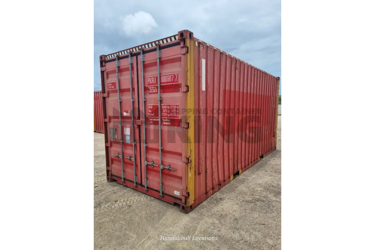 20' High Cube Bulker Shipping Container (Steel Floor With Roof Hatches, 2 Pallets Wide)