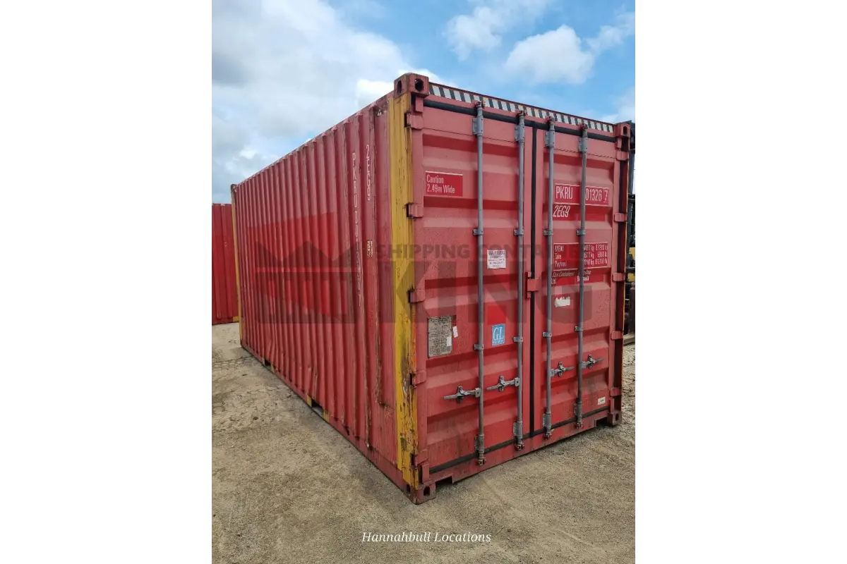 20' High Cube Bulker Shipping Container (Steel Floor With Roof Hatches, 2 Pallets Wide)