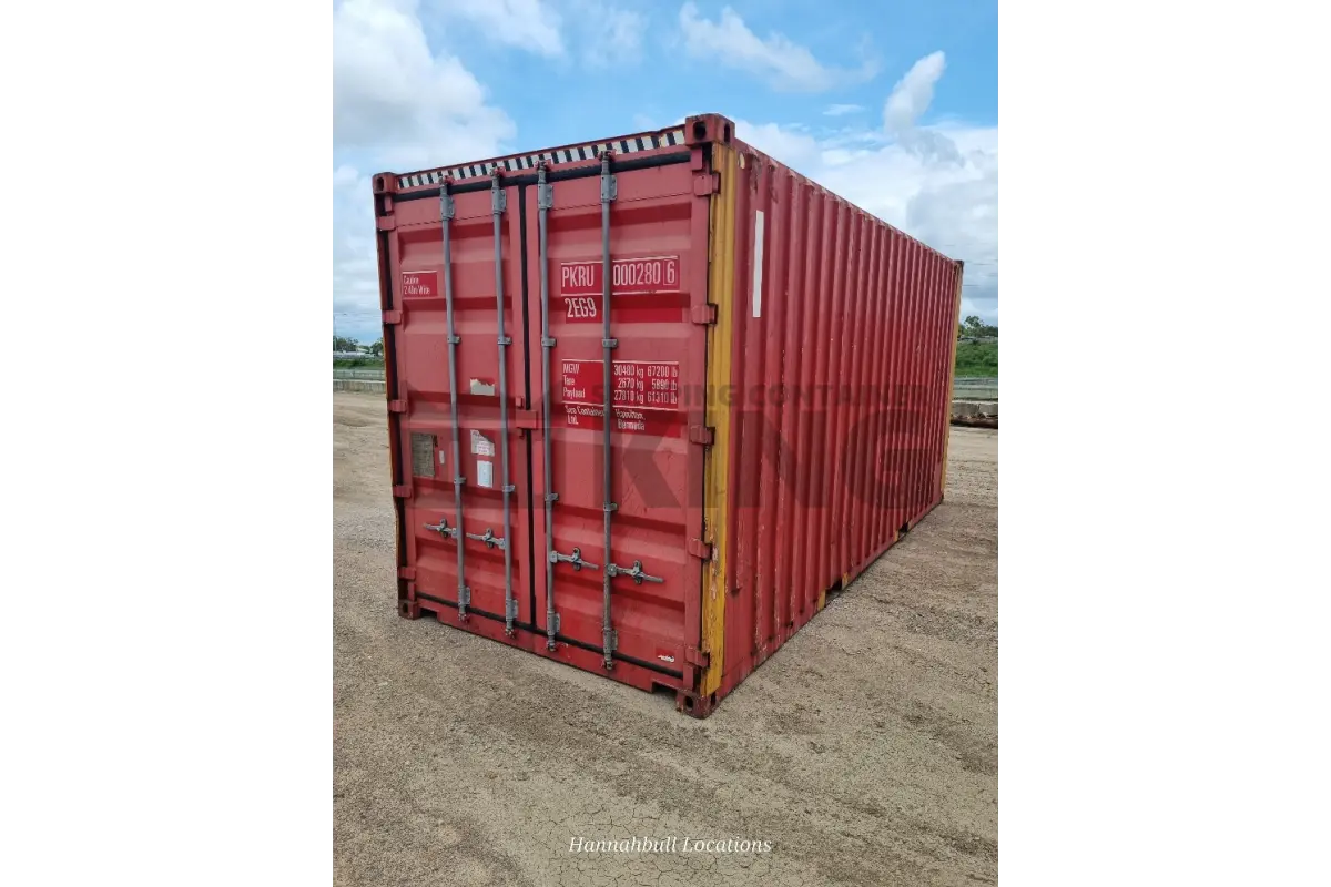 20' High Cube Bulker Shipping Container (Steel Floor With Roof Hatches, 2 Pallets Wide)