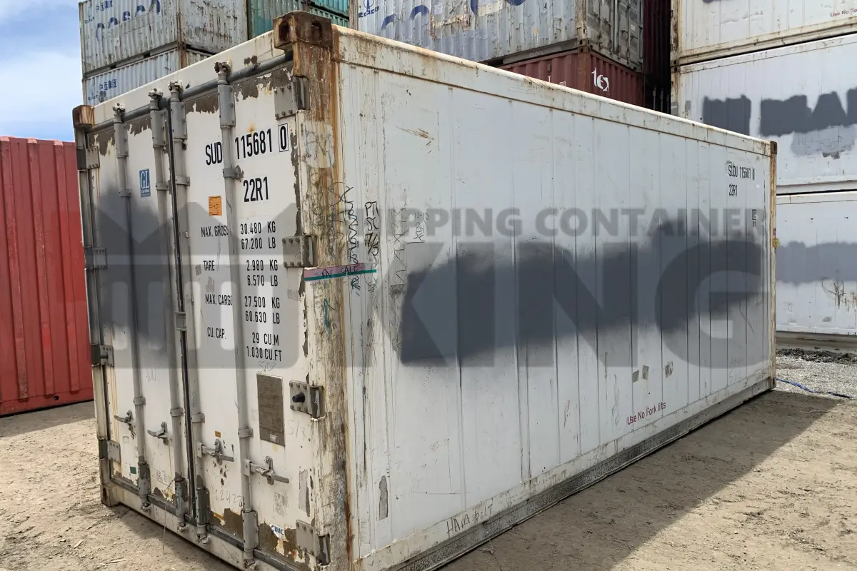 20' Standard Height Refrigerated "Reefer" Shipping Container (Non-Operational, Machinery In)