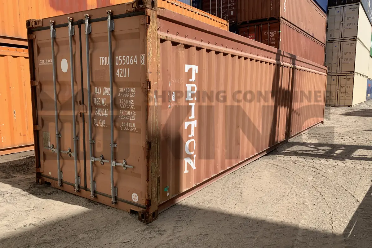 40' Standard Height Open Top Shipping Container (Tarp And Bows, Timber Floor)