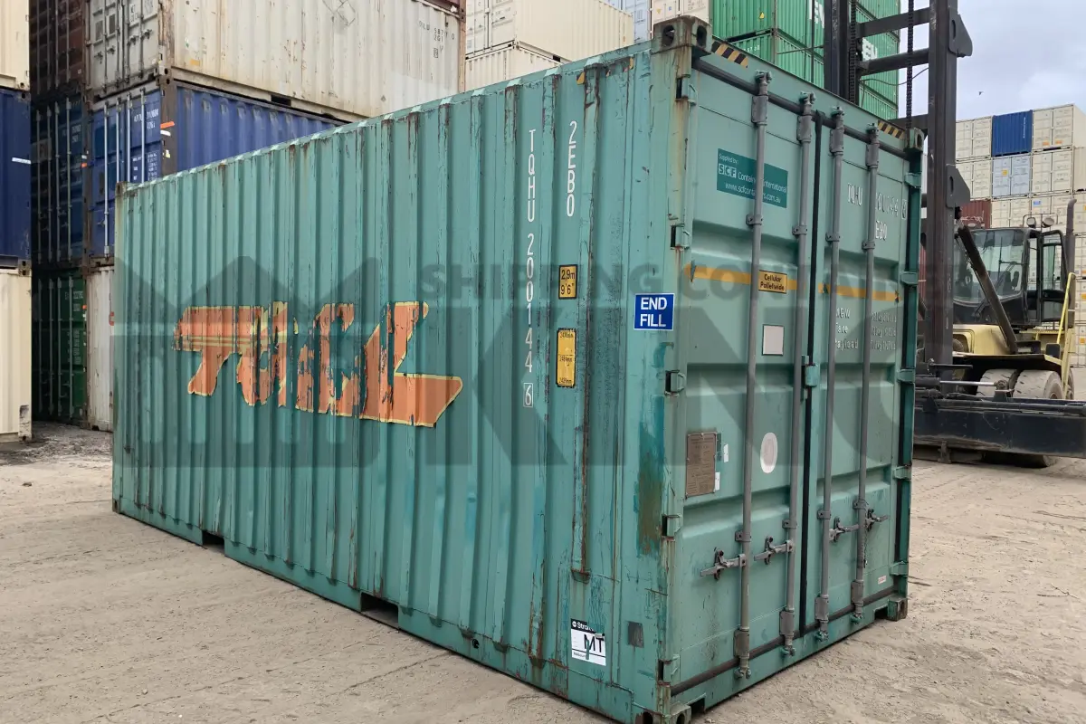 20' High Cube Bulker Shipping Container (Steel Floor With Roof Hatches, 2 Pallets Wide)