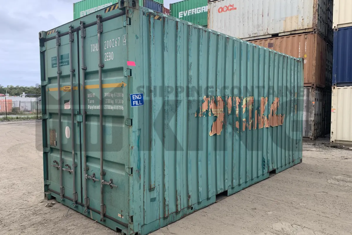 20' High Cube Bulker Shipping Container (Steel Floor With Roof Hatches, 2 Pallets Wide)