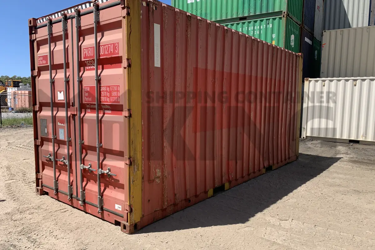 20' High Cube Bulker Shipping Container (Steel Floor With Roof Hatches, 2 Pallets Wide)