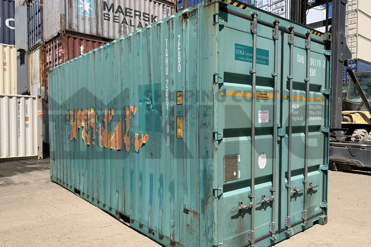 20' High Cube Bulker Shipping Container (Steel Floor With Roof Hatches, 2 Pallets Wide)