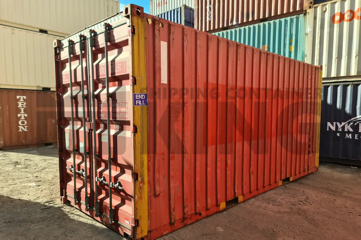 20' High Cube Bulker Shipping Container (Steel Floor With Roof Hatches, 2 Pallets Wide)