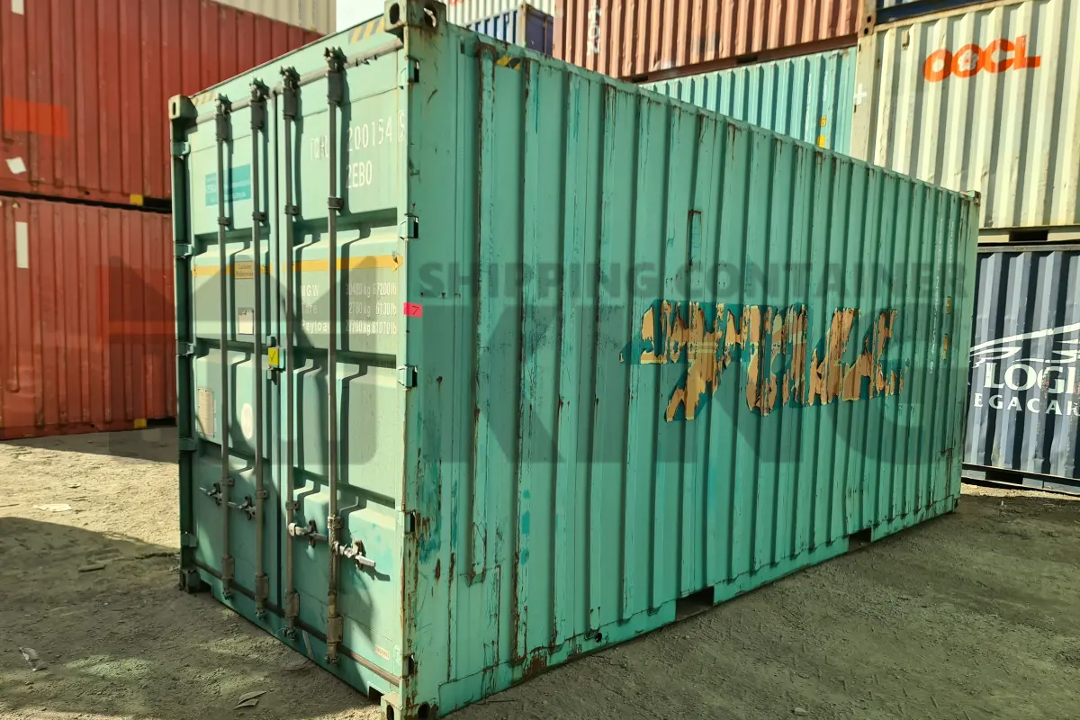 20' High Cube Bulker Shipping Container (Steel Floor With Roof Hatches, 2 Pallets Wide)