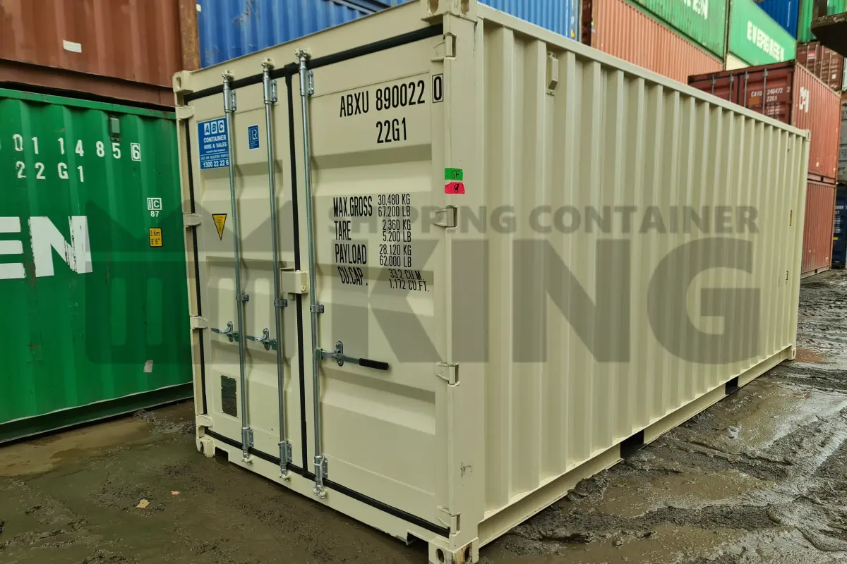 20' Standard Height Steel Container (Steel Floor, Doors One End)
